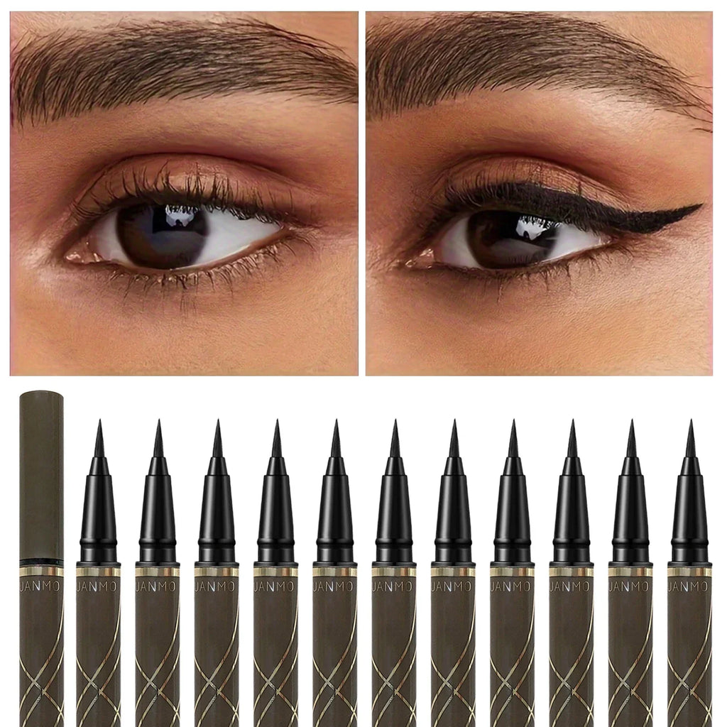 Stylo eyeliner gel fin – Texture lisse et waterproof, sans bavure, haute pigmentation, application facile, multicolore, maquillage des yeux longue tenue