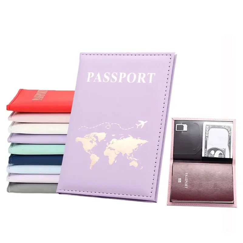 Mode Femmes Voyage Passeport Housse Étui ID Crédit Porte-Carte Accessoires De Voyage Carte Passeport Portefeuille Billet De Protection