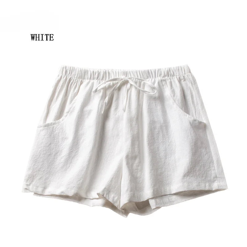 ITOOLIN Short en lin décontracté pour femme, short de sport taille haute noir, short femme, short de sport femme