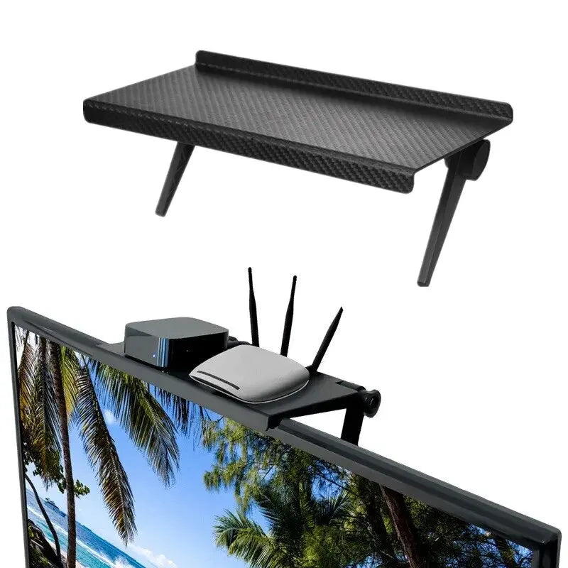 Support de stockage pour écran d'ordinateur et de télévision, 1 pièce, routeur sans fil, décodeur, support de stockage non perforé, outil divin, offre spéciale