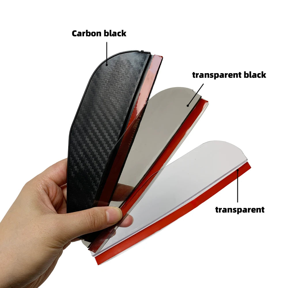 2 pièces rétroviseur de voiture pluie sourcil en Fiber de carbone pare-soleil ombre couverture protecteur Vision claire pour pluie voiture miroir accessoires