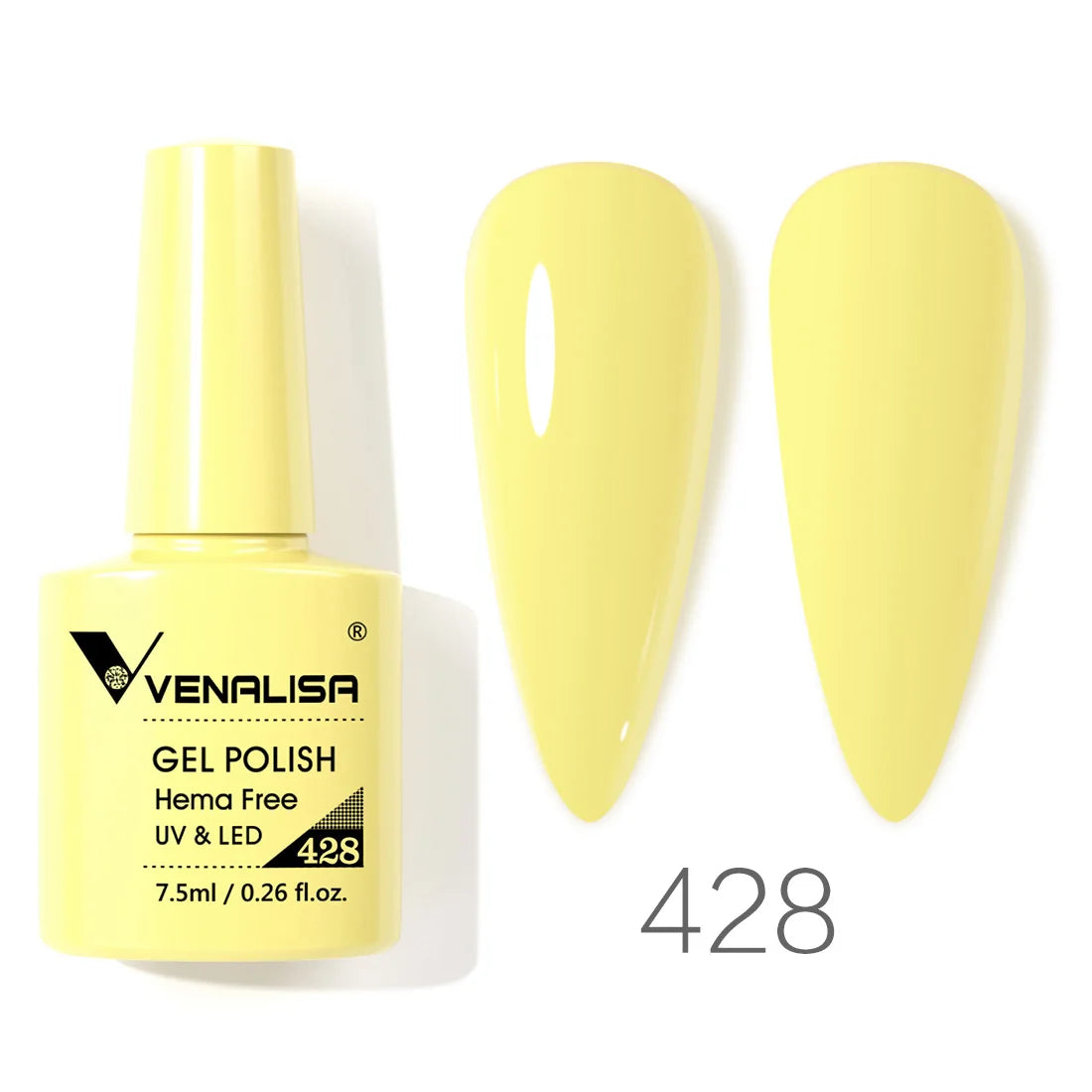 Vernis à ongles gel Venalisa 7,5 ml SANS HEMA, semi-permanent, UV/LED, couvrance totale, texture ultra-douce, manucure sublime
