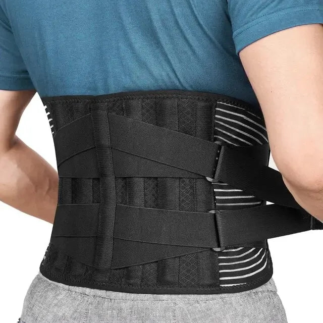 Ceinture de soutien lombaire ajustable, corset orthopédique à double serrage, décompression de la colonne vertébrale, soulagement des douleurs dorsales, raffermissement de l'abdomen