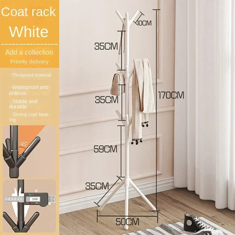Tree Branch Coat Rack – Floor‑to‑Ceiling Freestanding Clothes & Hat Holder with Hooks for Bedroom, Entryway, Living Room