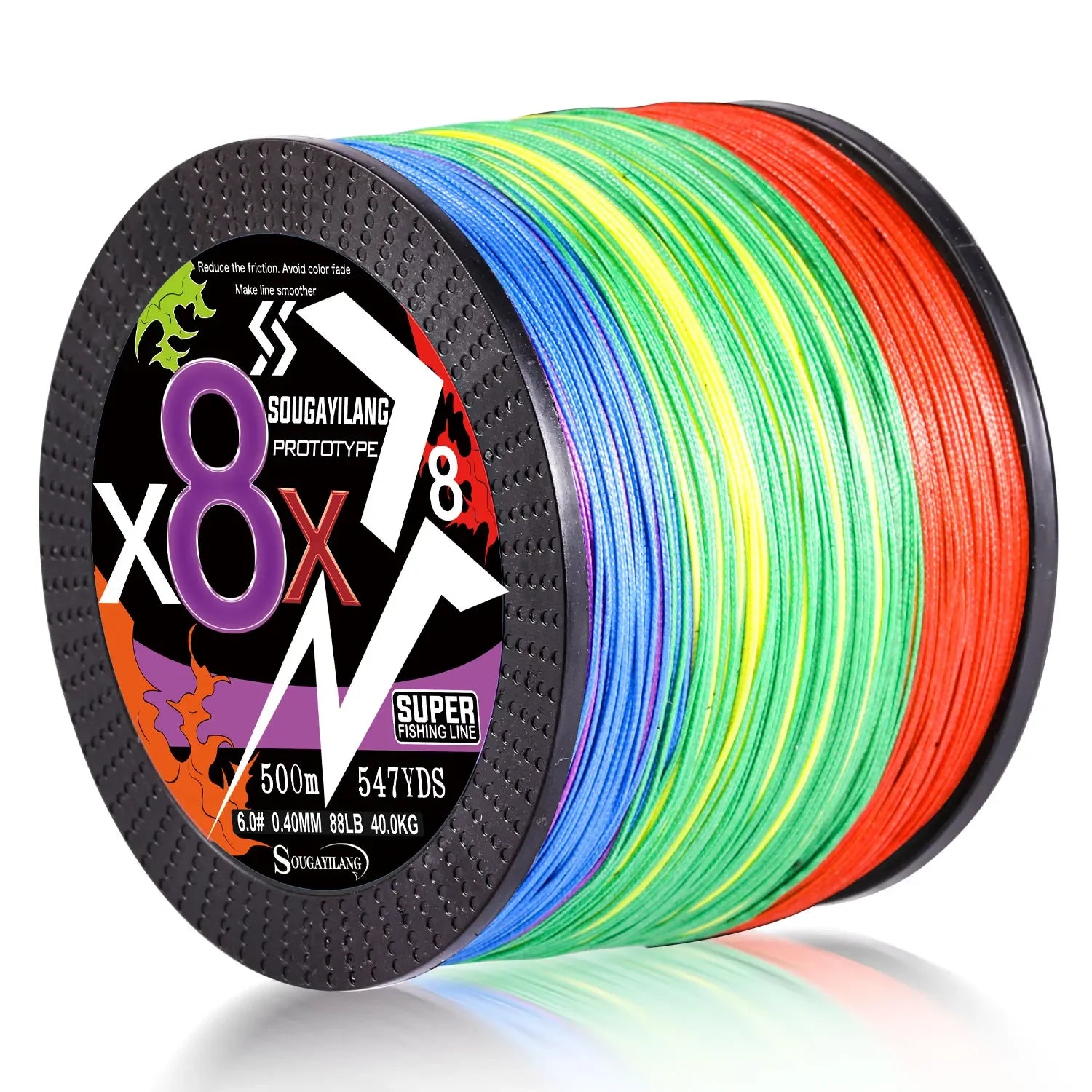 Sougayilang – ligne de pêche tressée X4 X8, 100/300/500 Max, ligne PE Multifilament, pour bar, brochet, carpe, accessoires de pêche