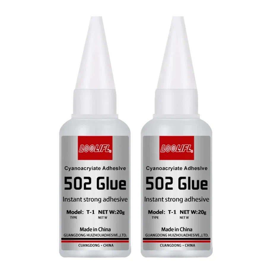Hot Sell1-2pcs 502 Super Colle Instantanée Séchage Rapide Adhésif Cyanoacrylate Cuir Caoutchouc Bois Métal Forte Liaison Liquide Colle Outil