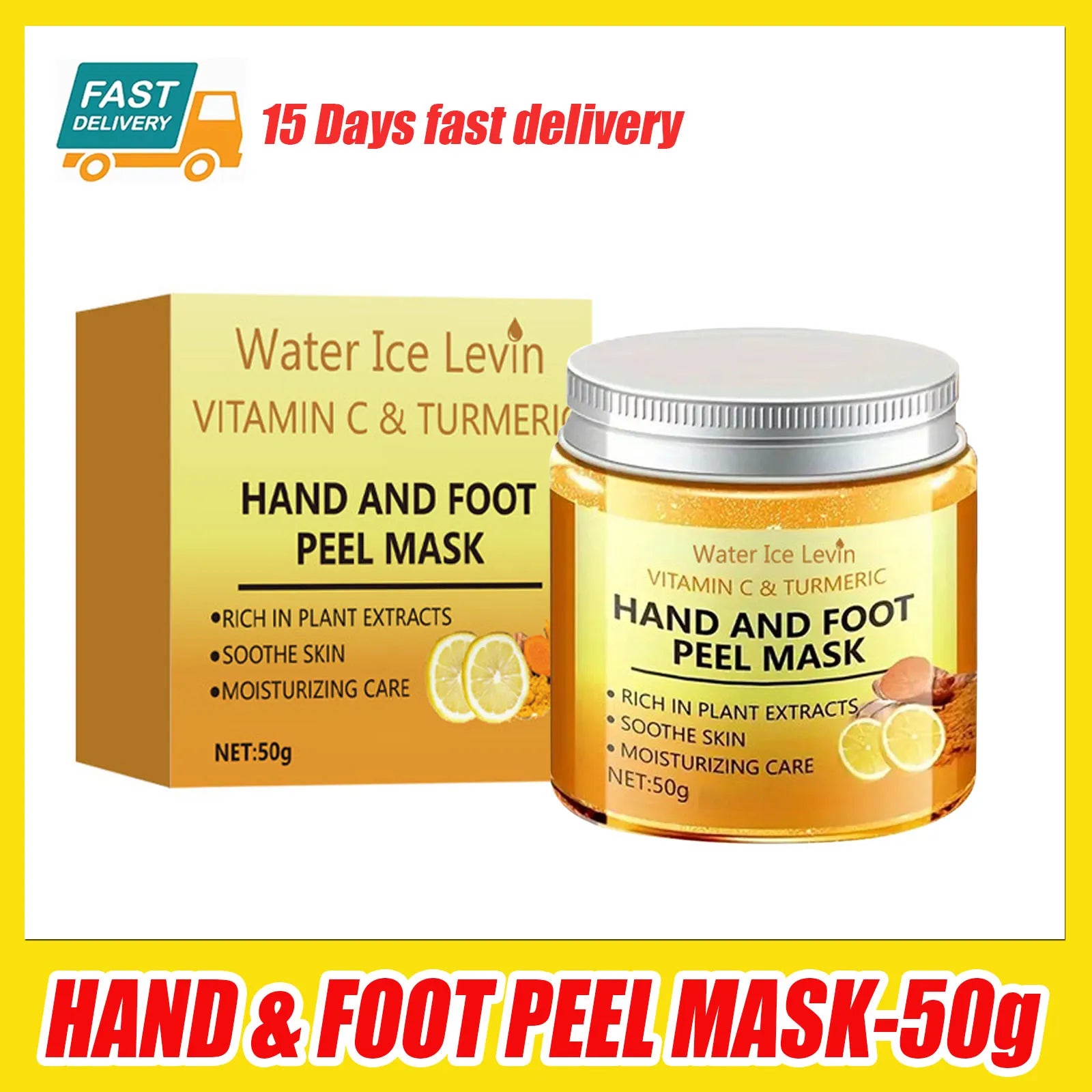 Masque pour la peau des mains et des pieds, vitamine C, curcuma, hydratant, exfoliant, cire pour les mains, crème exfoliante, soins pour la peau, 1/3/5/10 pièces