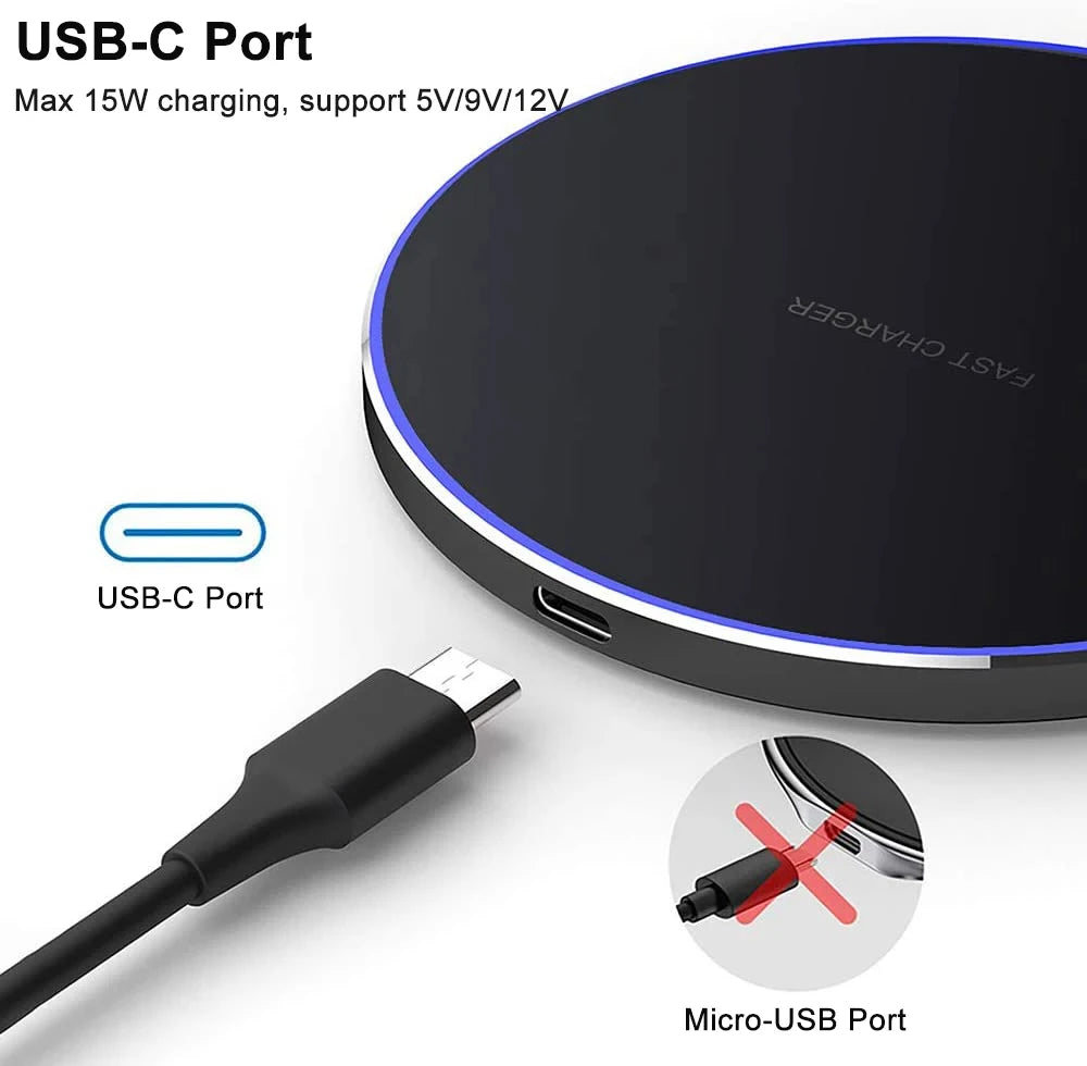 Station de charge rapide par induction pour Samsung S23/S22, Xiaomi et Huawei. Chargeur sans fil 2 en 1 pour iPhone 12-16 Pro Max