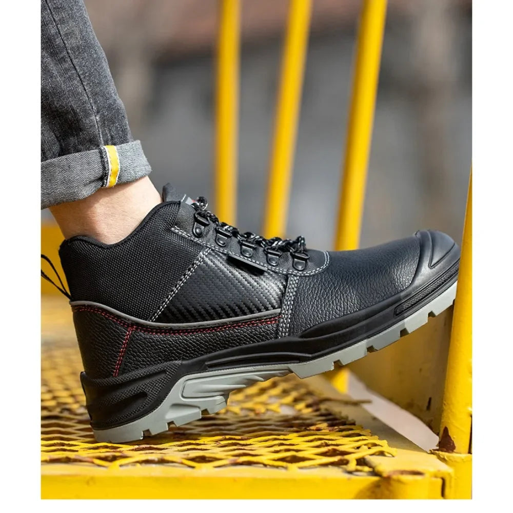 Chaussures de sécurité à embout d'acier pour hommes, résistantes à l'usure, antistatiques, anti-écrasement et anti-perforation, protection contre l'usure au travail