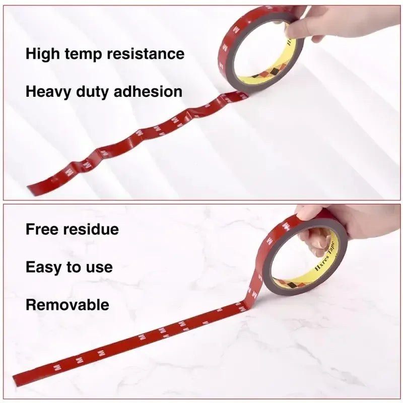 Heat-Resistant Auto Double-Sided Adhesive Patch - High Viscosity Strong Adhesion, Heavy-Duty Fixing Tape for Car Accessories