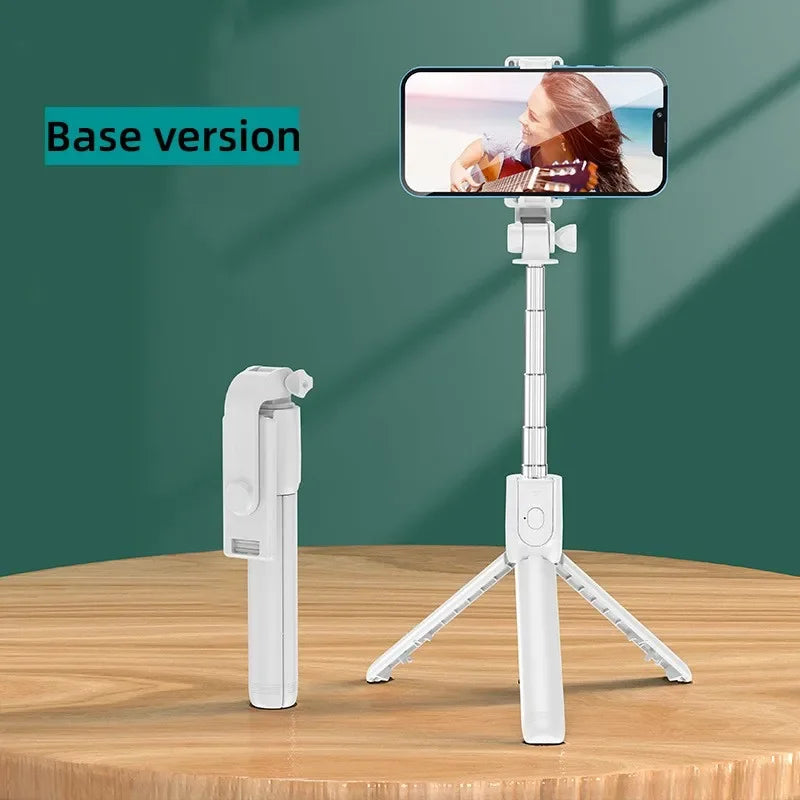 Perche à selfie sans fil avec trépied, lampe et télécommande Bluetooth extensible pour iPhone et streaming TikTok en direct