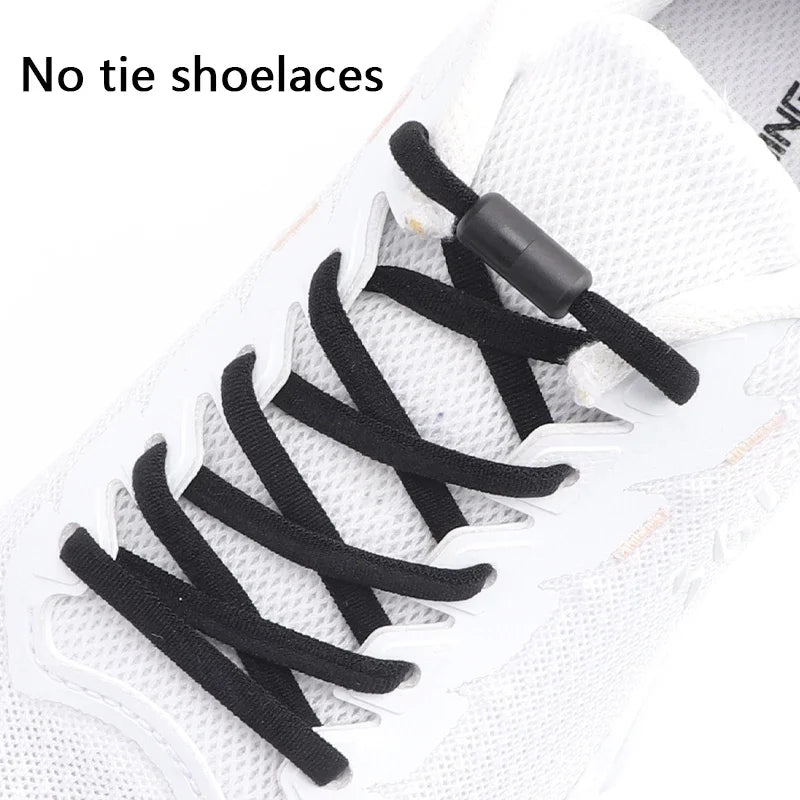NOUVELLES Options colorées lacets élastiques baskets sans cravate lacet pour sport lacets ronds sans attaches enfants adultes chaussures accessoires