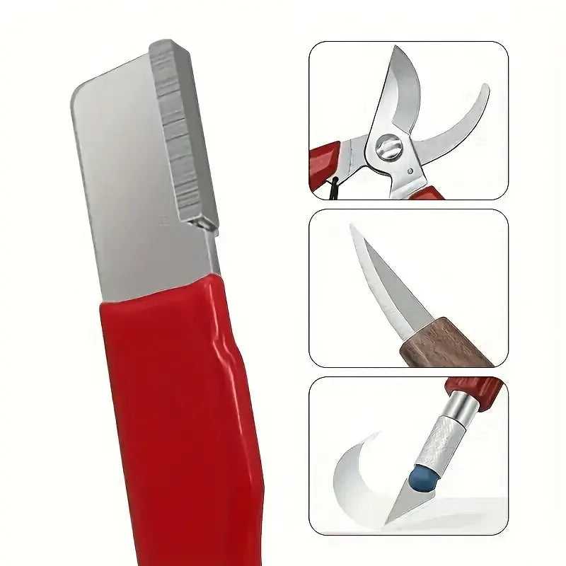 Aiguiseur de couteaux de cuisine professionnel « Precision Edge » – Pierre à aiguiser en tungstène et diamant en céramique pour toutes les lames, y compris les ciseaux de jardin