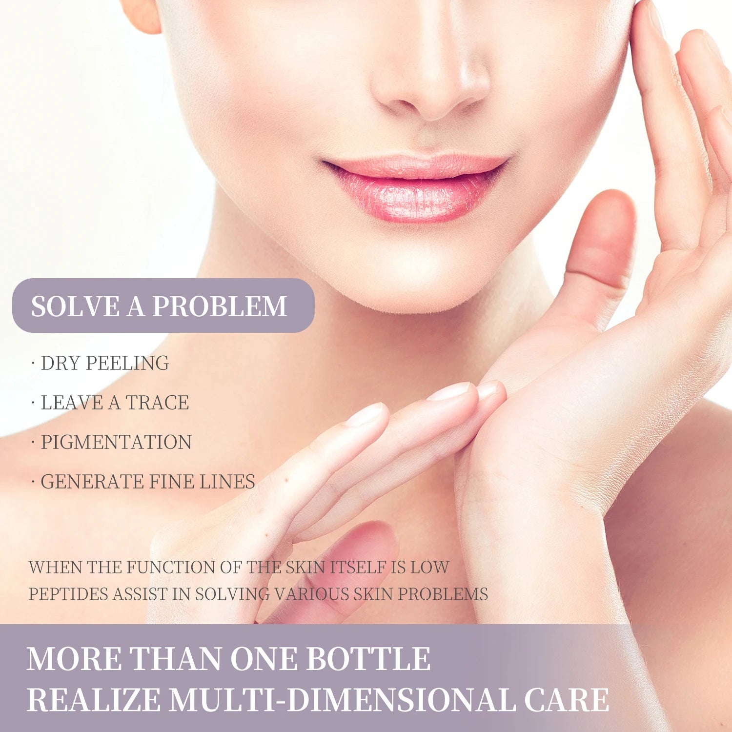 Coffret de soins du visage rafraîchissants à base d'essence de 6 peptides. Contient du collagène pour atténuer les ridules, illuminer le teint, hydrater et nourrir la peau