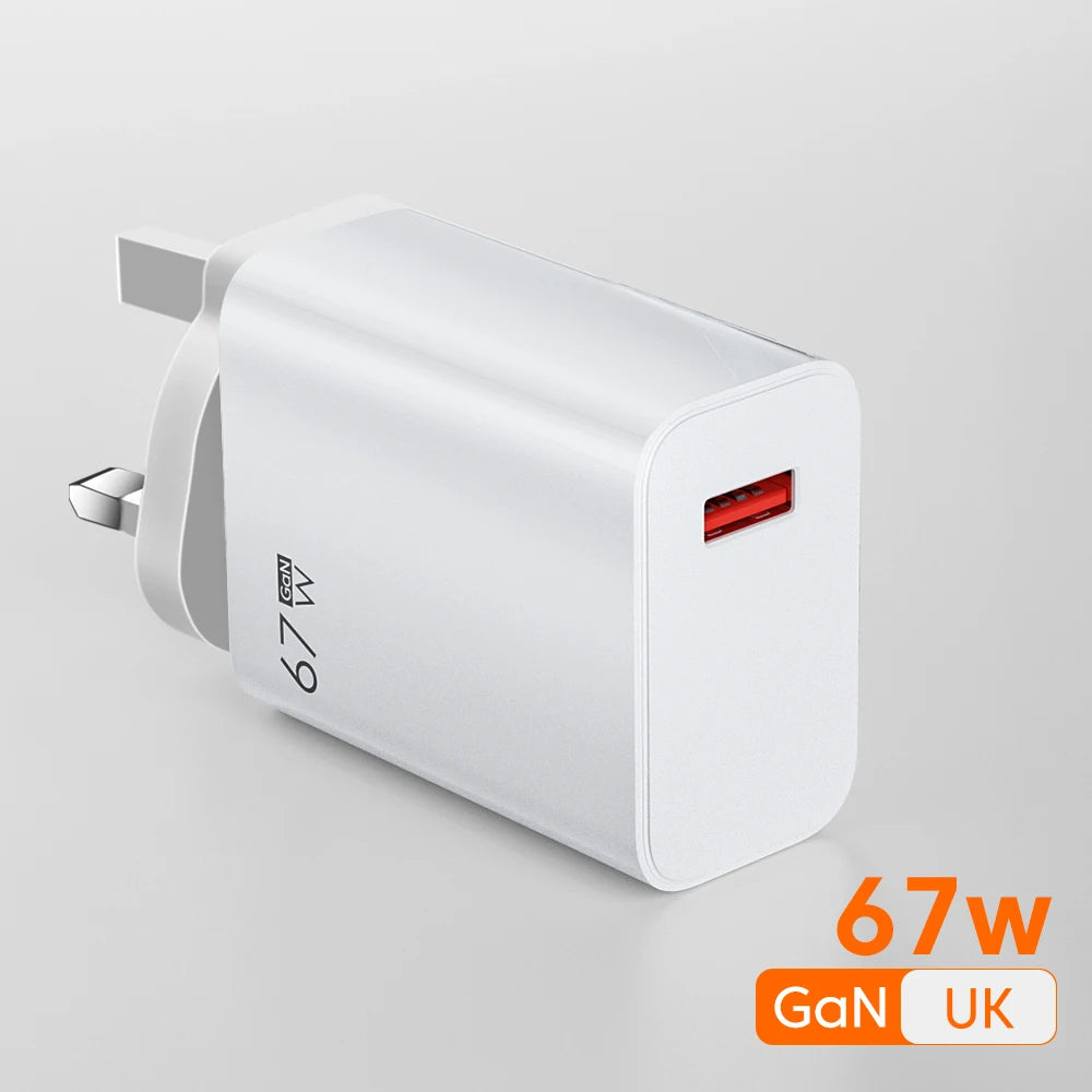 GaN – chargeur USB rapide 3.0, câble de Charge pour Xiaomi 14 13 12 11 10 Ultra Redmi Note 12T 13 Pro Turbo 6A