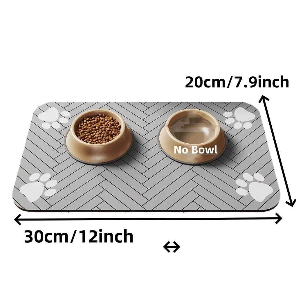 Absorbent Pet Mat S/M/L, Waterproof Non-Slip for Dog and Cat Bowls