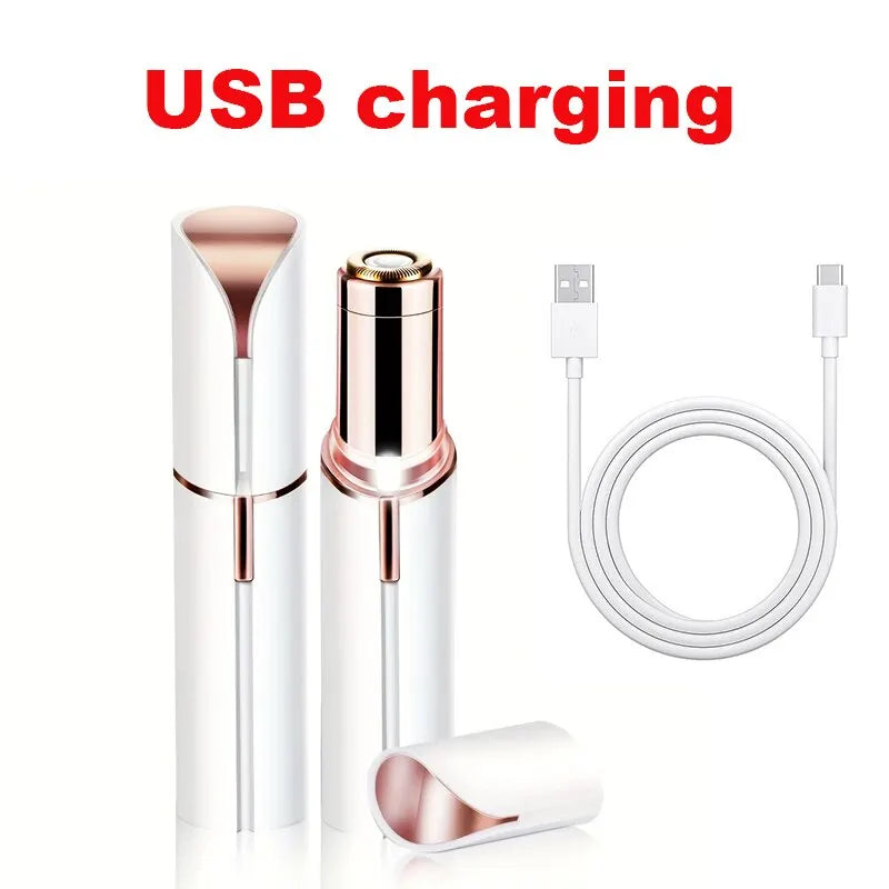 Removedor De Vello Eléctrico En Forma De Lápiz Labial Portátil Para Mujeres, Depilación Facial Indolora Y Efectiva, Herramie