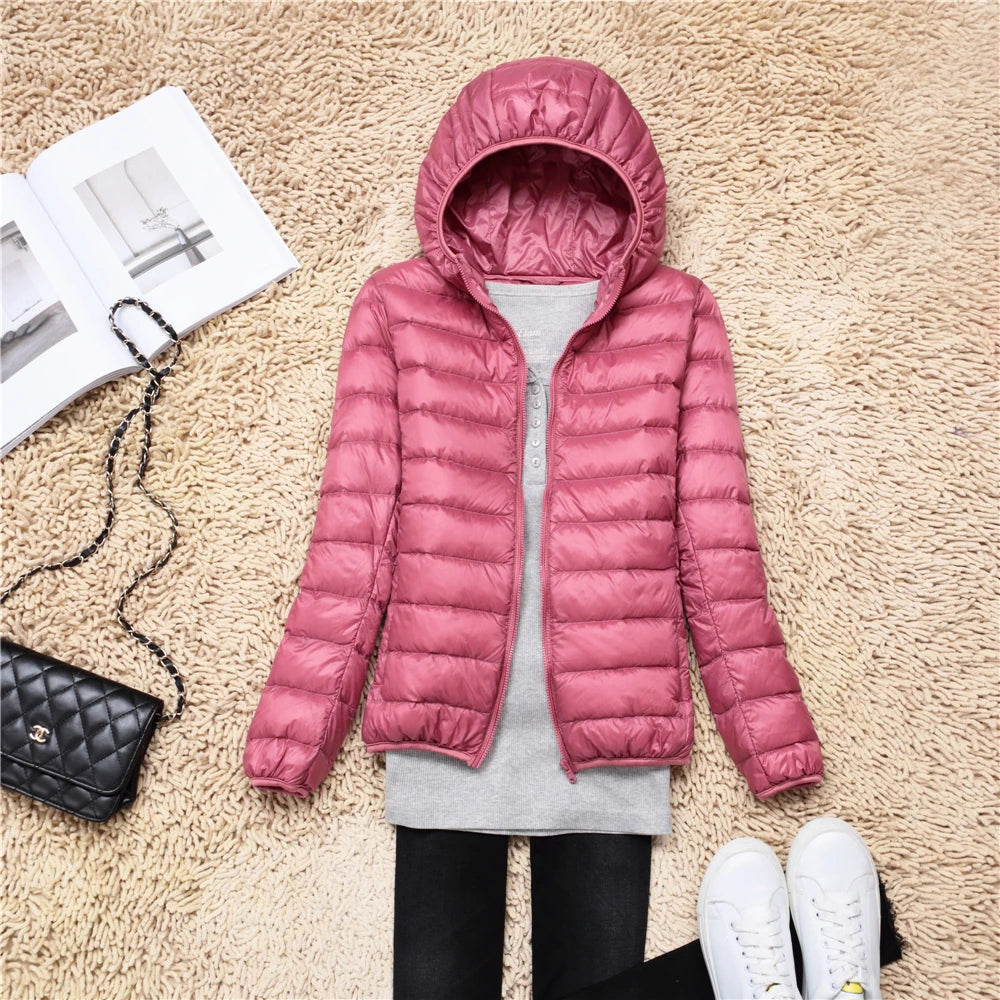 Veste bouffante à capuche pour femme, 15 couleurs, grande taille 5XL 6XL 7XL, nouvelle collection printemps-automne 2025, Ultra légère, emballable