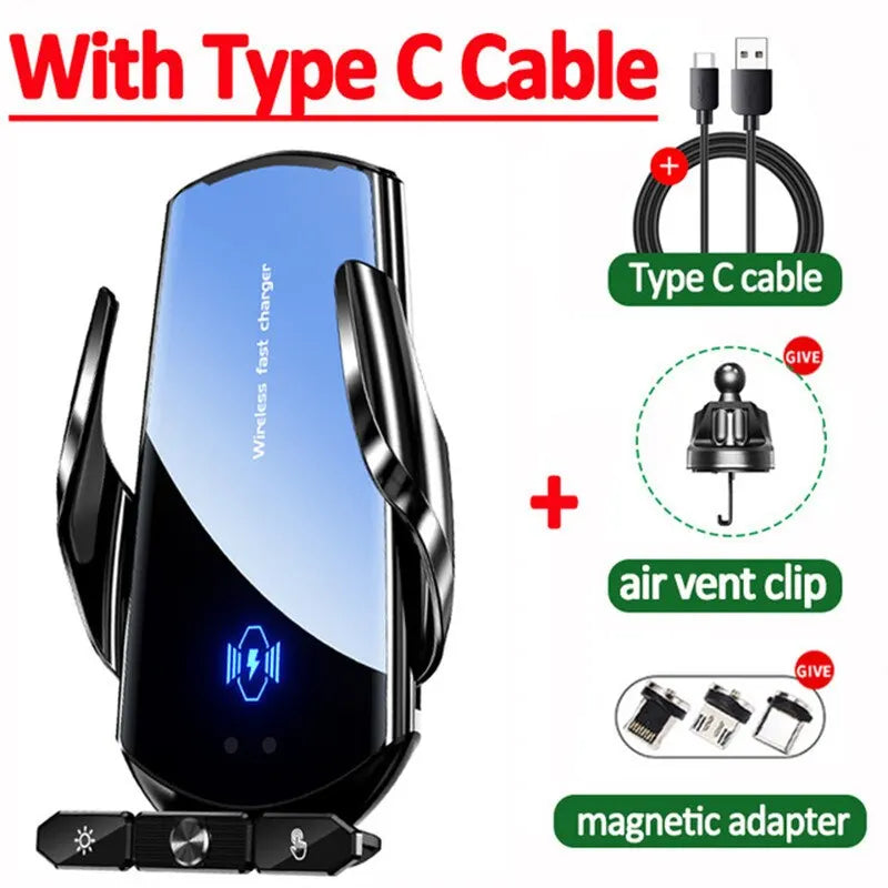Support de téléphone magnétique à ventilation automatique pour voiture, chargeur sans fil, Station de charge rapide à Induction pour iPhone 16 15 14 13 Samsung Xiaomi
