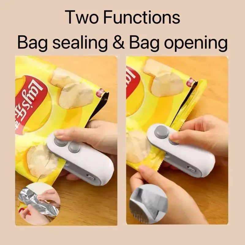 Mini Machine à sceller les aliments 2 en 1, rechargeable par USB, sac de rangement, emballage en plastique, scelleuse à Clip, thermo scelleuse à main