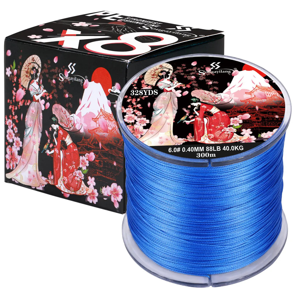 Ligne de pêche tressée Sougayilang 8 brins 100 m 300 m, multifilament, pour la pêche à la carpe, accessoire de pêche en fil tressé japonais, ligne PE