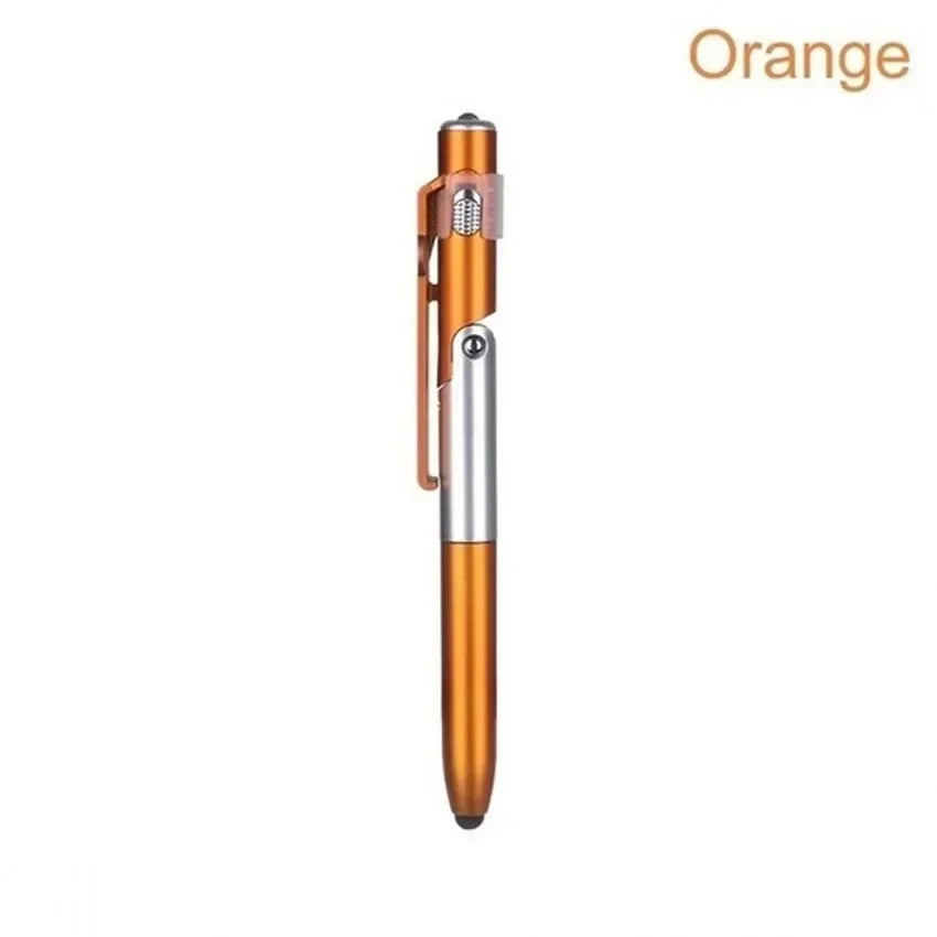 Stylo à bille multifonction 4 en 1 avec lumière LED, support de téléphone pliable, crayon d'écriture de lecture nocturne, papeterie de bureau et d'étudiant