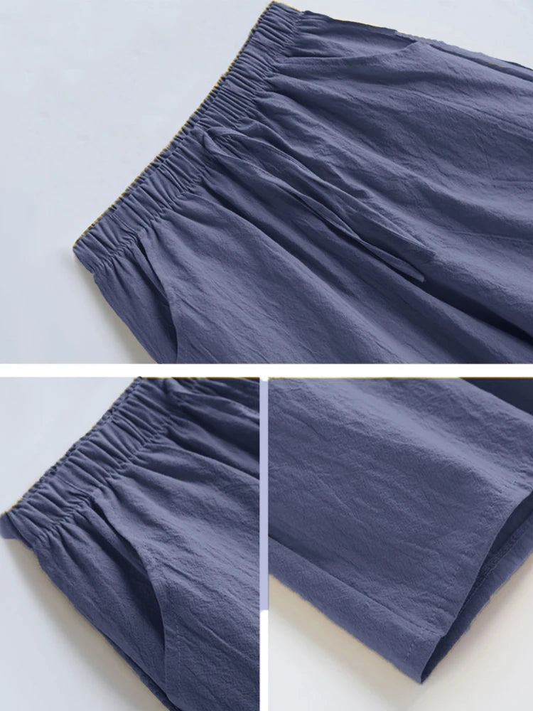 ITOOLIN Short en lin décontracté pour femme, short de sport taille haute noir, short femme, short de sport femme