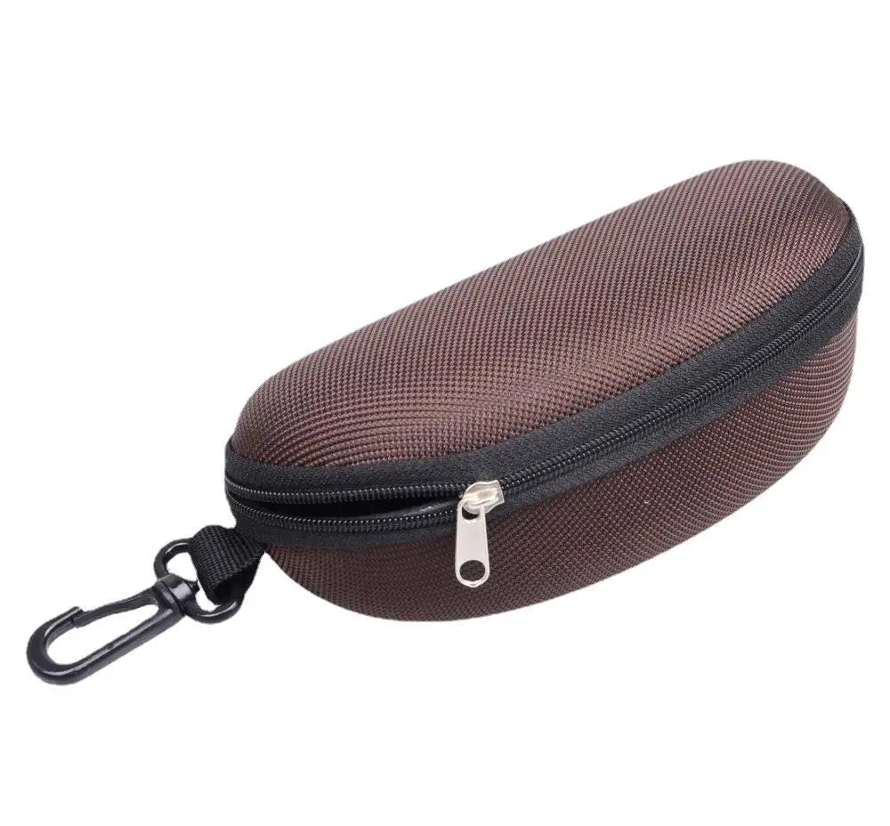 Étui à lunettes de soleil Portable, 1 pièce, protecteur en tissu Oxford dur EVA, étui à lunettes à fermeture éclair avec mousqueton, accessoires pour lunettes unisexes