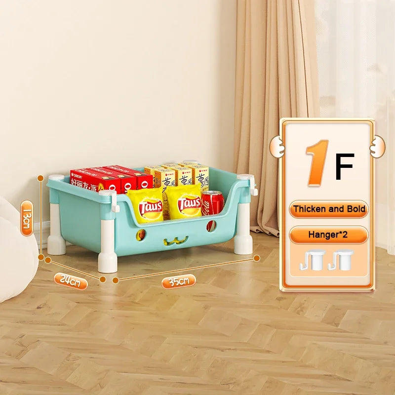 Chariot de rangement pour jouets Étagères et étagères de rangement pour jouets d'enfants Bibliothèque pivotante Chariot mobile pour la maison