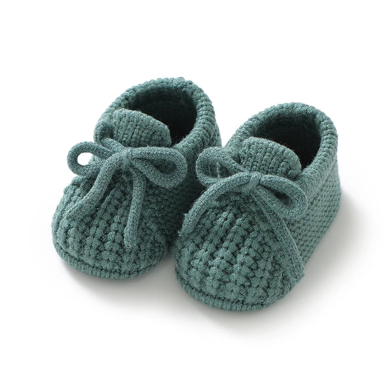 Chaussures pour nouveau-né, bottines tricotées pour bébés garçons et filles, premiers chaussons tendance, couleur unie, pour tout-petits et enfants de 0 à 18 mois, vêtements chauds et accessoires