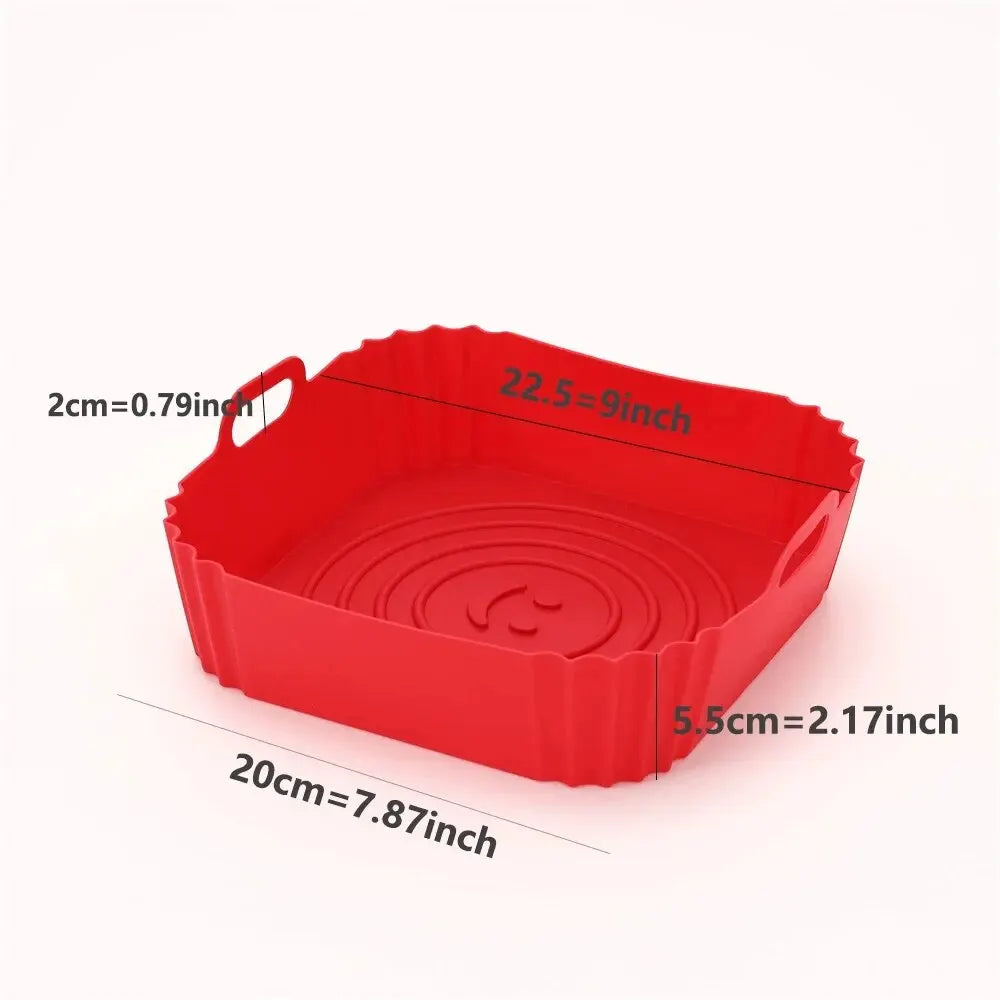 Doublures en Silicone pour friteuse à Air, panier antiadhésif, plateau de cuisson réutilisable, facile à nettoyer, poêle à Pizza, accessoires de cuisine, 1 pièces