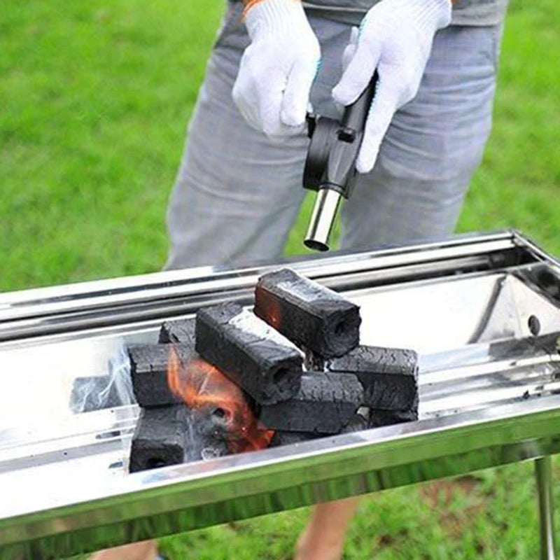 Ventilateur de barbecue souffleur d'air allume-feu rapide manivelle manuelle portable pour pique-nique en plein air camping cuisson barbecue grils à charbon de bois Stov