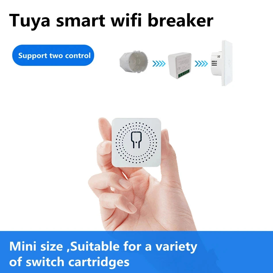 Commutateur Wifi intelligent 16A, 2 voies, disjoncteur, minuterie, prise en charge d'alexa, Google Home, Alice, SmartThings, maison intelligente