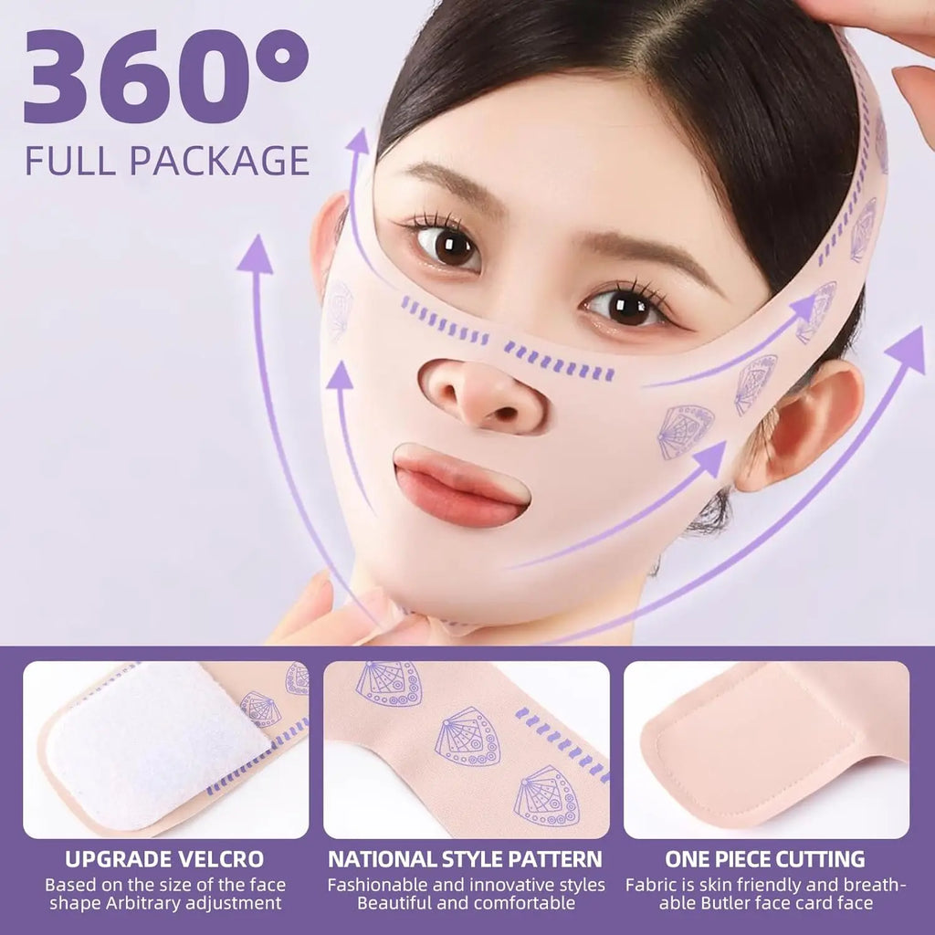 Chin Cheek Slimming Bandage V Shaper V Line Lifting Mask Face Lifting Anti Wrinkle Strap Sleeping Mask Beauty Health Reusable