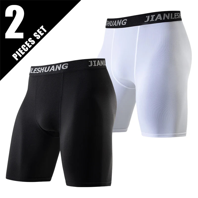 Men Boxers Sports Underwear Underpants Gym Shorts M L XL Black Quick-Drying Sweatpants Moisture Absorption Breathable Fitness