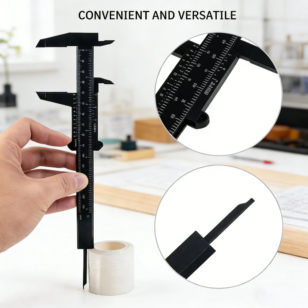 1PC Plastic Vernier Caliper Mini Portable Caliper Student Vernier Ruler 0-150mm Measuring Tool New