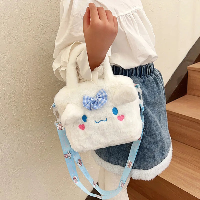1pc Sanrio sac Kawaii Kuromi cannelle ma mélodie dessin animé en peluche sac à main sac cosmétique voyage sac de rangement femmes fille cadeaux