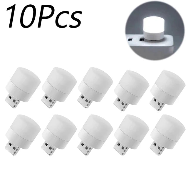 1/10Pcs Mini USB Veilleuse Blanc Chaud Protection Des Yeux Livre Lampe de Lecture Prise USB Ordinateur Mobile Alimentation LED Lampe De Nuit