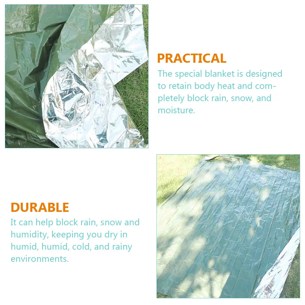 Lot de 3 couvertures de survie aluminisées professionnelles et durables, idéales pour le camping et les situations d'urgence