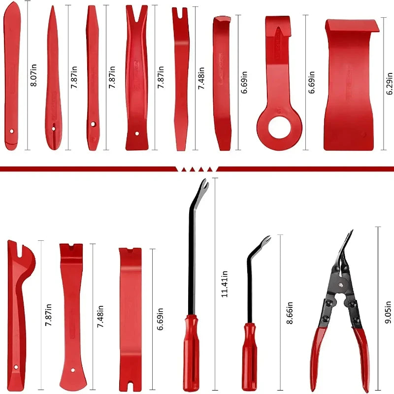 Kit d'outils de dépose de garniture intérieure de voiture, ensemble d'extracteurs de Clips en plastique pour le démontage des panneaux de bricolage