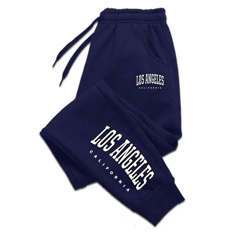 Los Angeles femmes hommes pantalons de survêtement taille élastique décontracté extérieur pantalons de Jogging de haute qualité mode polyvalent pantalon de Sport