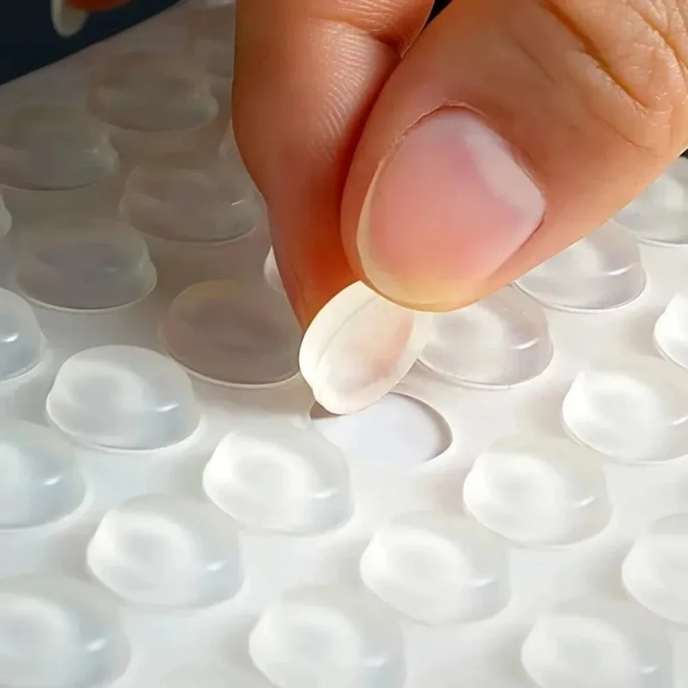 100 patins antidérapants en silicone souple pour pieds de meubles, amortisseurs et butoirs de porte/tiroir