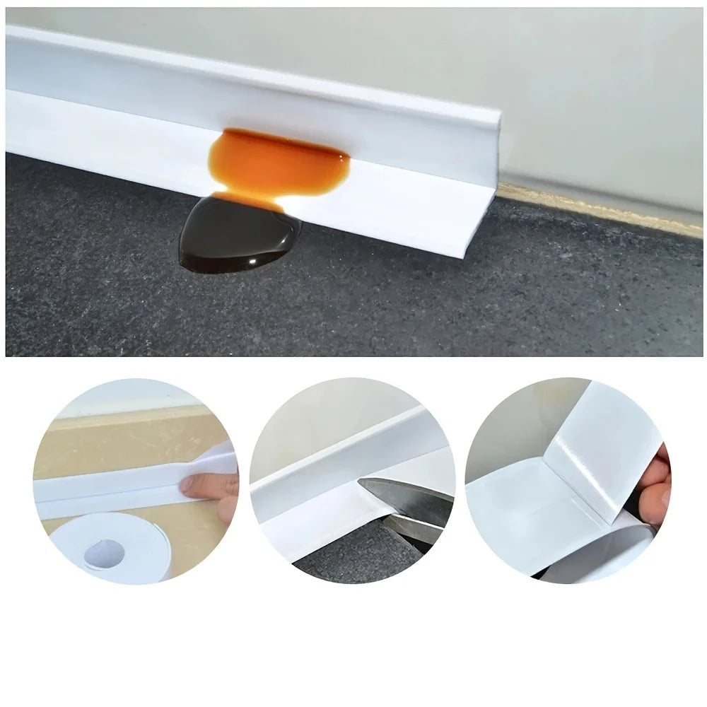 Bande d'étanchéité en PVC pour salle de bain, baignoire et toilettes : ruban adhésif imperméable et anti-moisissure pour évier de cuisine et angles de murs