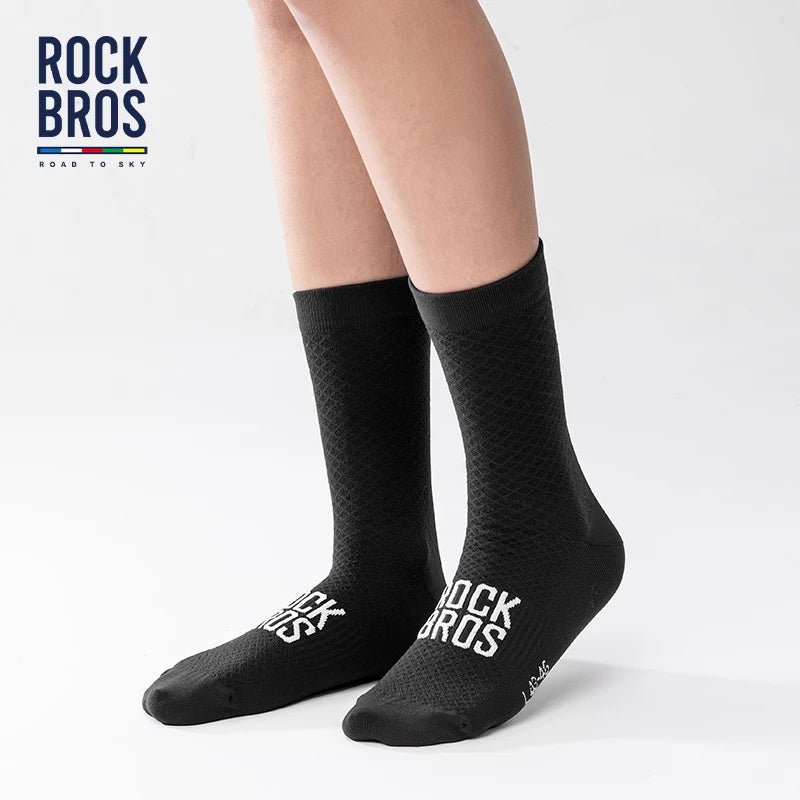 Chaussettes de sport ROCKBROS ROAD TO SKY respirantes pour VTT et vélo de route, haute élasticité et absorption des chocs. Une paire de chaussettes de vélo
