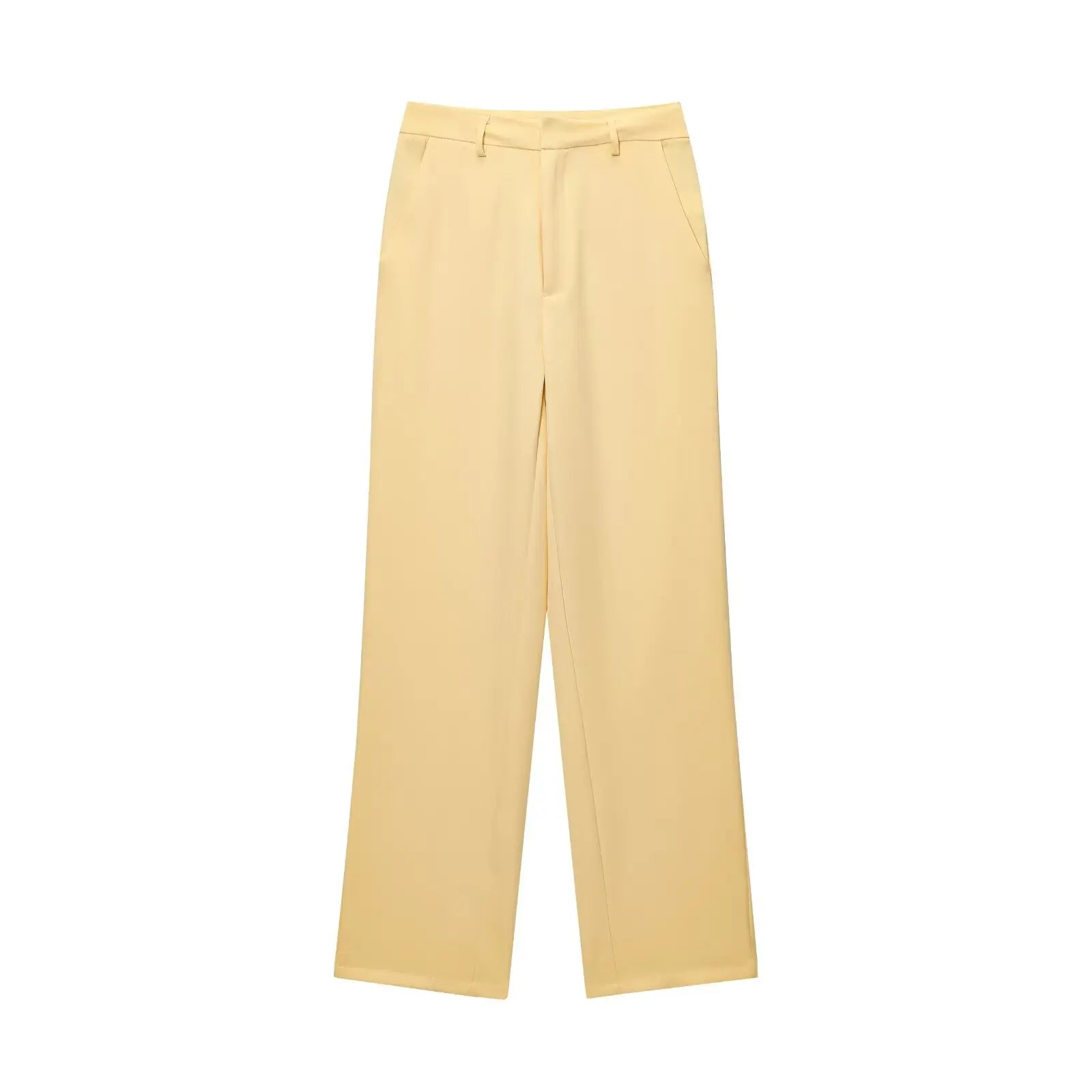 TFMLN – ensemble deux pièces pour femmes, mode, Slim, revers, fermeture éclair, manches courtes, manteau, haut, jambes larges, pantalon, loisirs, noir, été, 2025