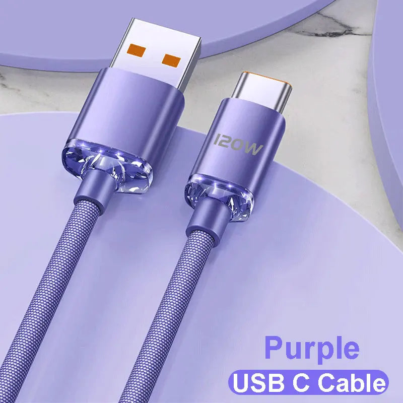 Câble USB C NNBILI 120W Super PD chargeur rapide câble C à C pour iPhone 15 16 Samsung Xiaomi Huawei cordon de données de charge rapide