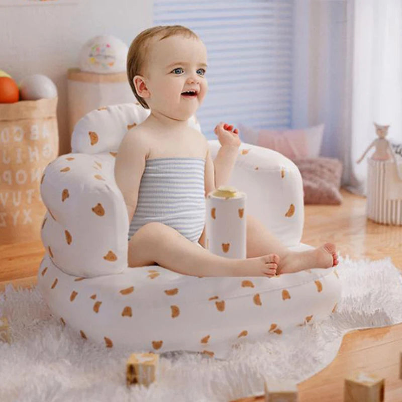 Canapé gonflable pour bébé, chaise de bain portable pour enfants, siège multifonctionnel en PVC, tabouret de bain pour s'asseoir