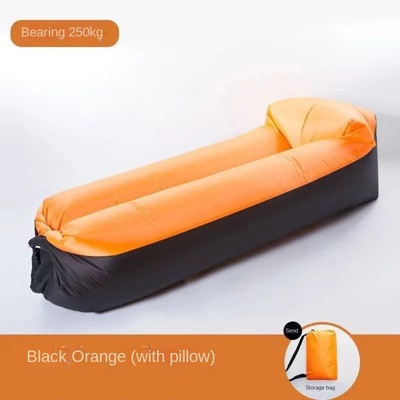 Canapé gonflable paresseux d'extérieur portable, canapé gonflable pliable pour le camping, mobilier d'extérieur, chaise longue gonflable