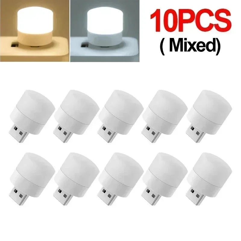 Mini USB lumière lampe à LED lumières Table chambre prise livre de nuit lecture articles de décoration blanc chaud protection des yeux en gros chambre