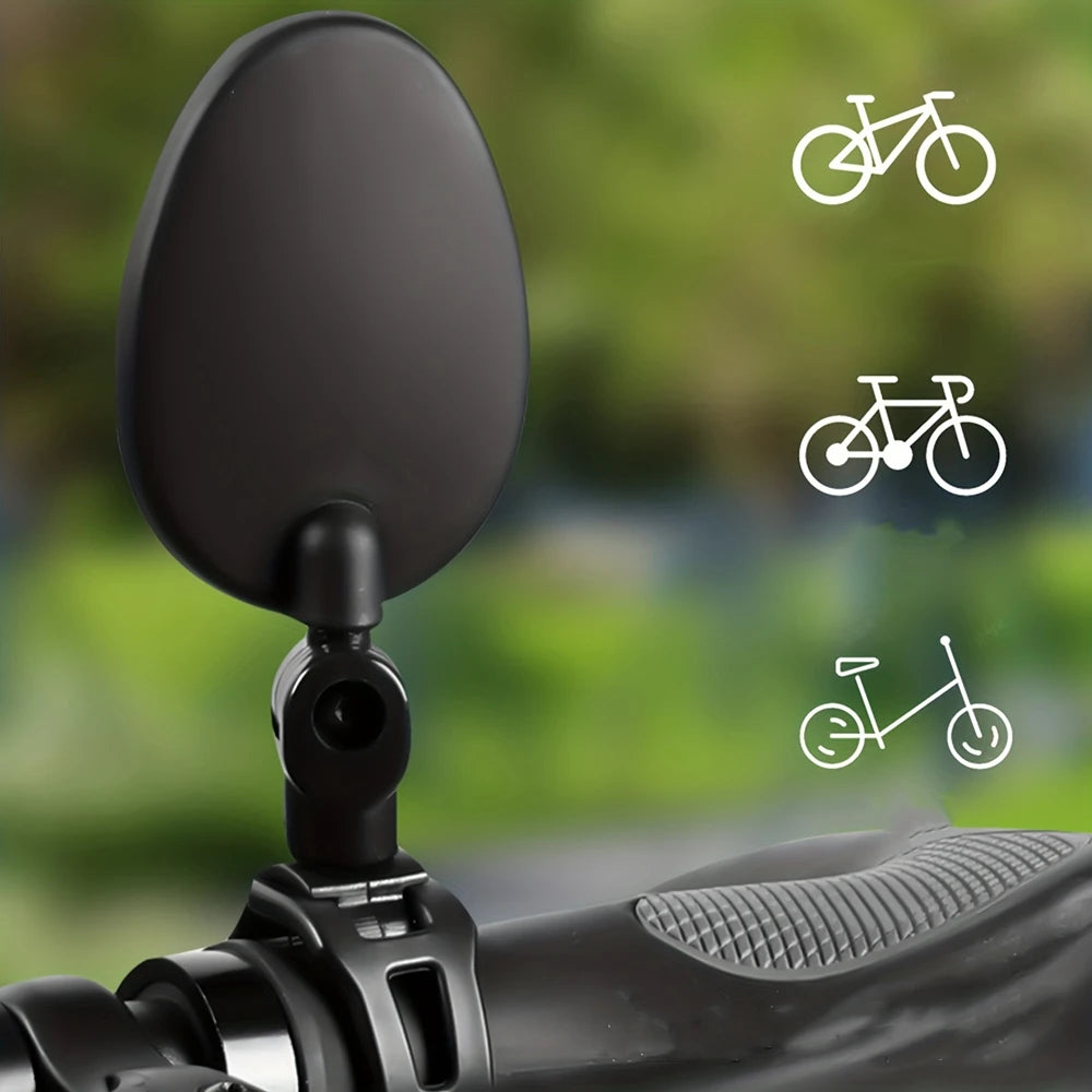 2 rétroviseurs de vélo, réglables et rotatifs à 360°, universels, pour guidon de vélo de route ou VTT